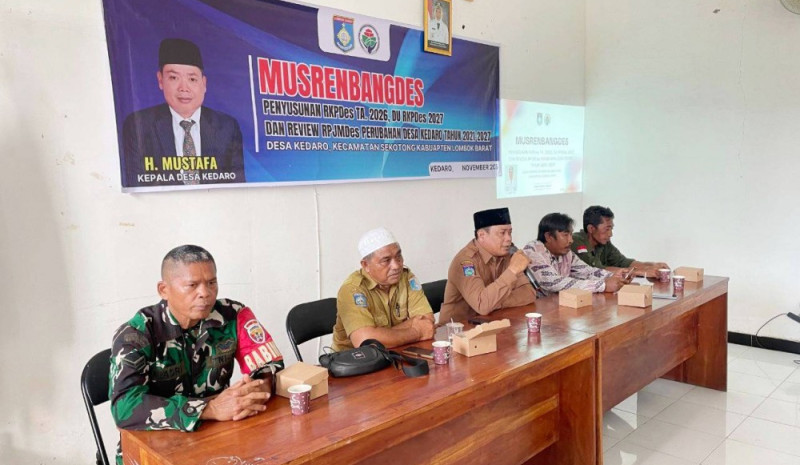 Musrenbangdes 2025: Desa Kedaro Bahas RKPDes 2026, DU RKPDes 2027, dan Review RPJMDes Perubahan